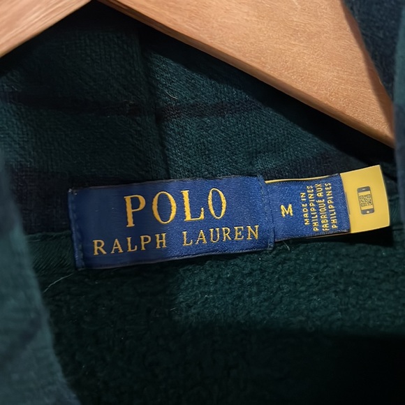 Polo Ralph Lauren magic fleece hoodie in blackwatch plaid size medium - Picture 4 of 8
